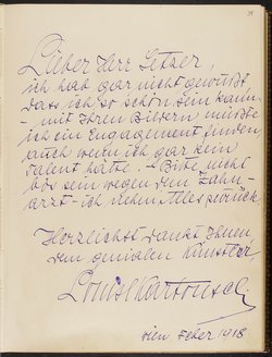 Gästebuch. Atelier Franz-Xaver Setzer, Wien