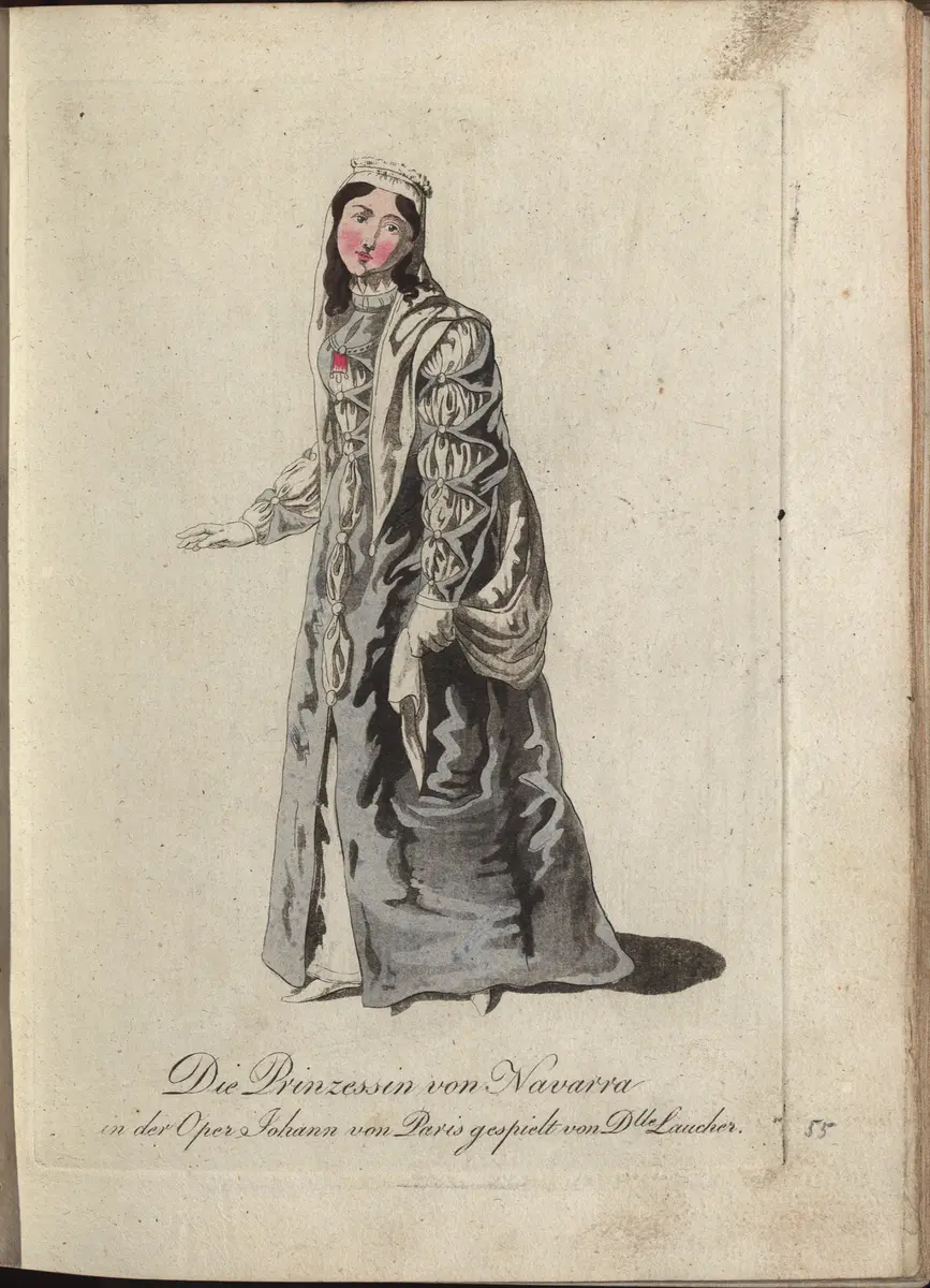 Johann von Paris, Titel der Serie: Auswahl schöner Costumes für Theater- und Ball-Anzüge