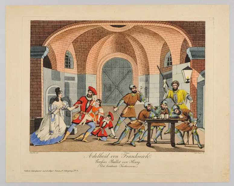 Adelheid von Frankreich, Titel der Serie: Gallerie interessanter und drolliger Scenen, Name der Zeitschrift: Wiener Theaterzeitung