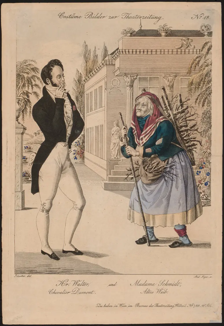 Der Verschwender, Titel der Serie: Costume-Bild, Name der Zeitschrift: Wiener Theaterzeitung