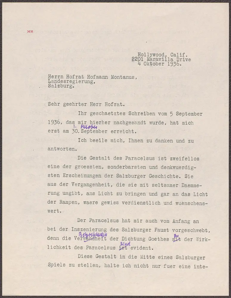 Briefentwurf