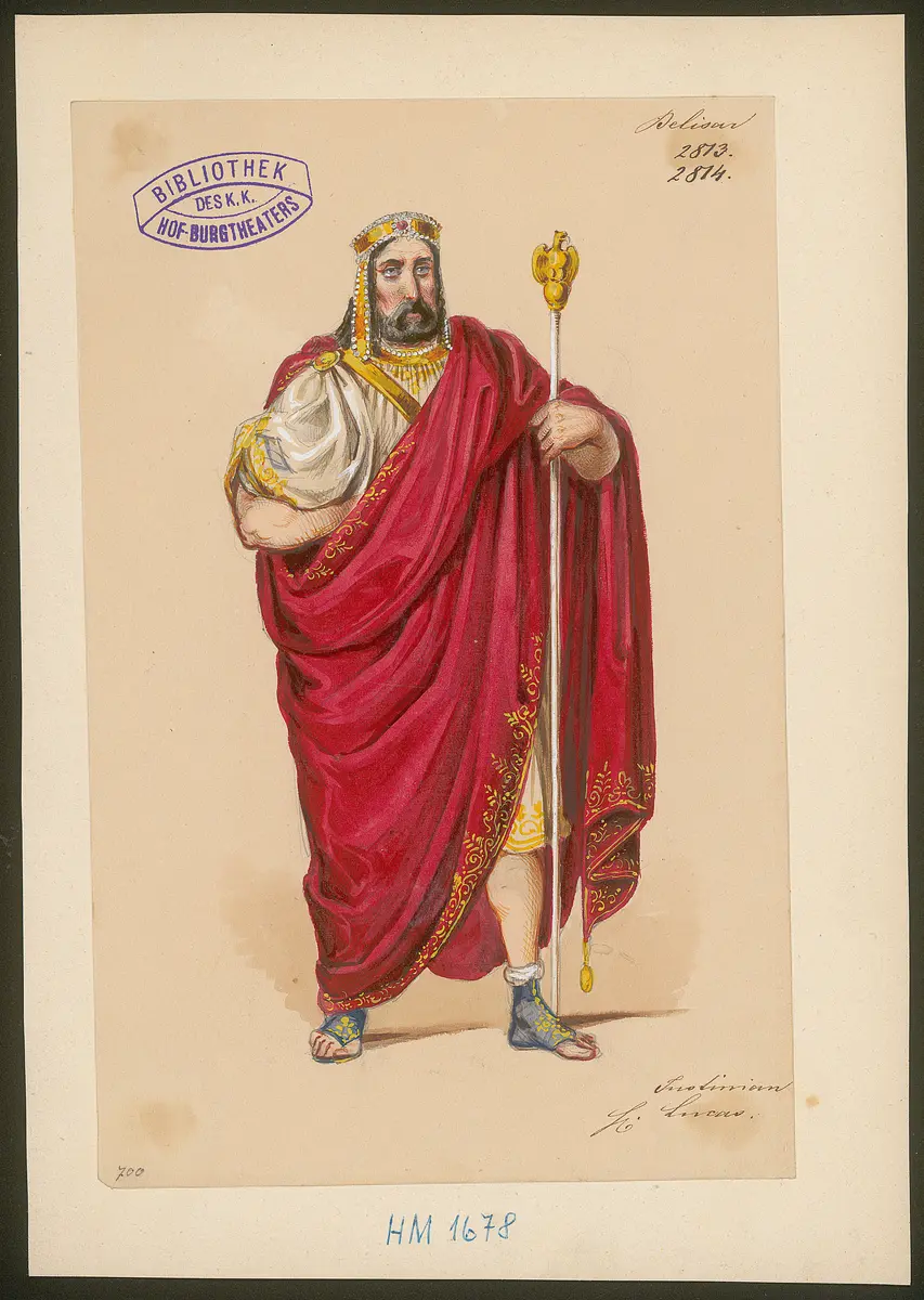 Belisar, Titel der Serie: Figurinen des k.k. Hof-Burgtheaters