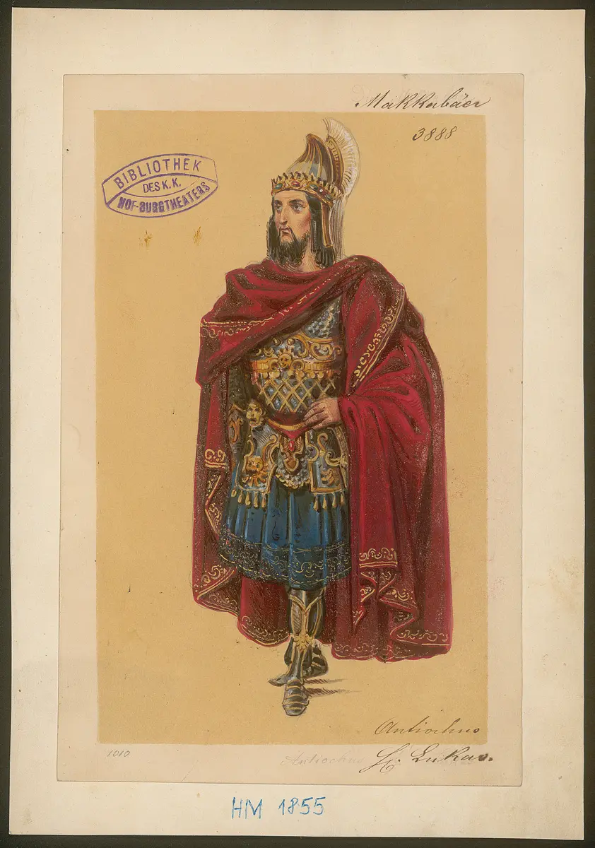 Die Makkabäer, Titel der Serie: Figurinen des k.k. Hof-Burgtheaters