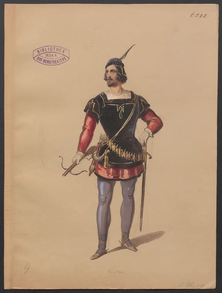 Tristan, Titel der Serie: Figurinen des k.k. Hof-Burgtheaters
