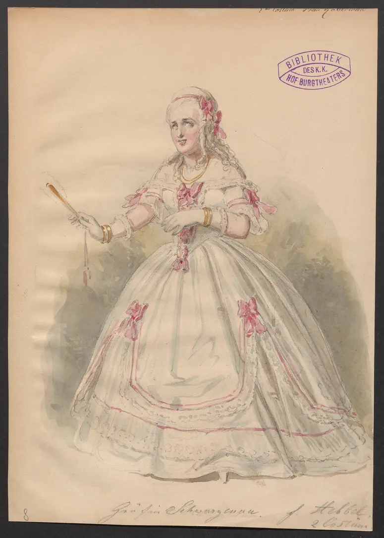 Rekrut und Dichter, Titel der Serie: Figurinen des k.k. Hof-Burgtheaters