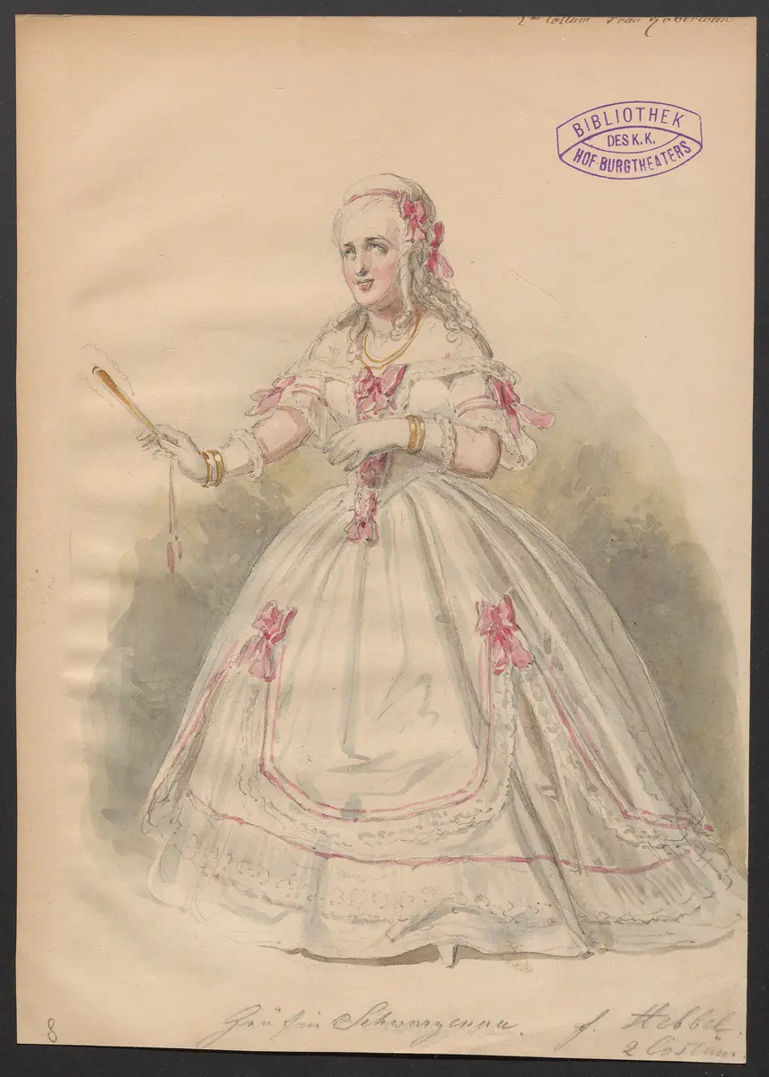 Rekrut und Dichter, Titel der Serie: Figurinen des k.k. Hof-Burgtheaters