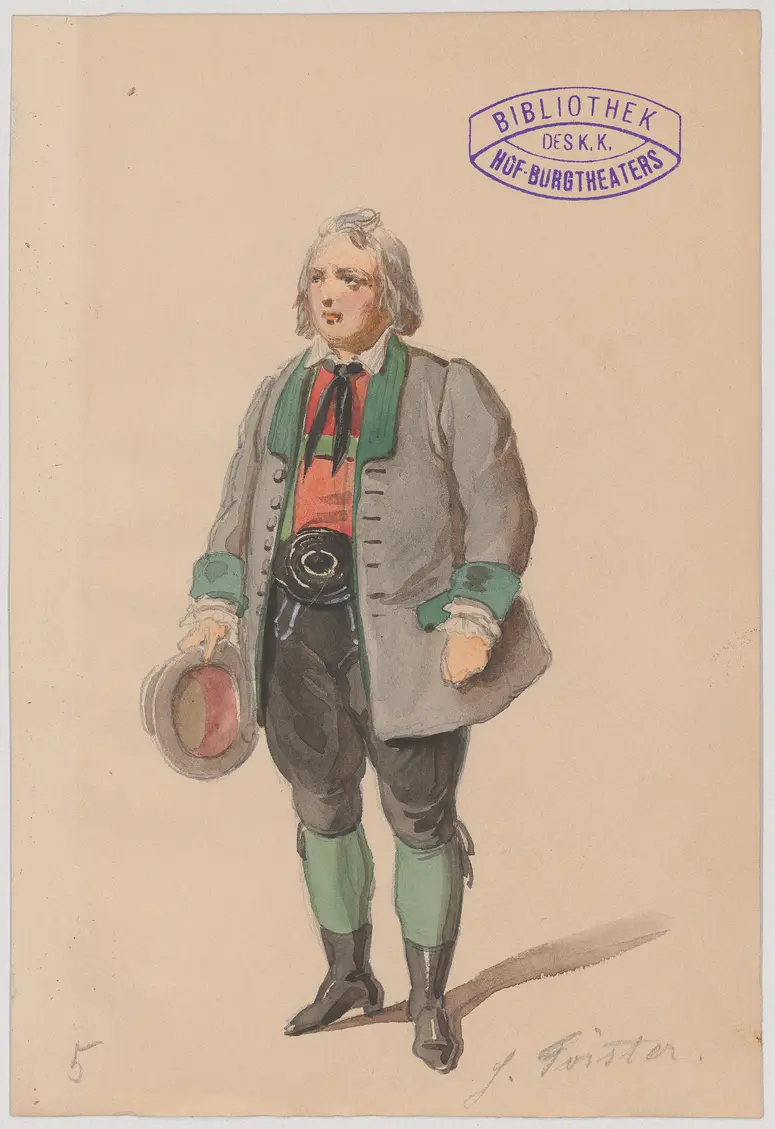 Deborah, Titel der Serie: Figurinen des k.k. Hof-Burgtheaters