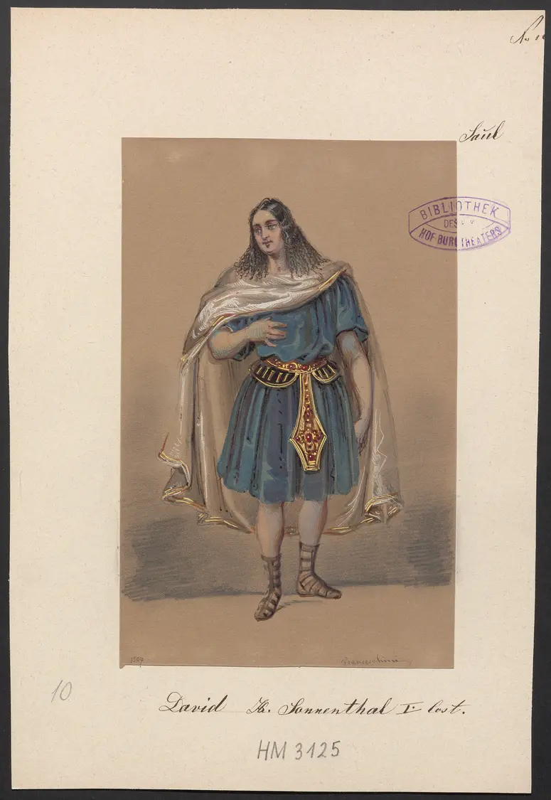 Saul, Titel der Serie: Figurinen des k.k. Hof-Burgtheaters