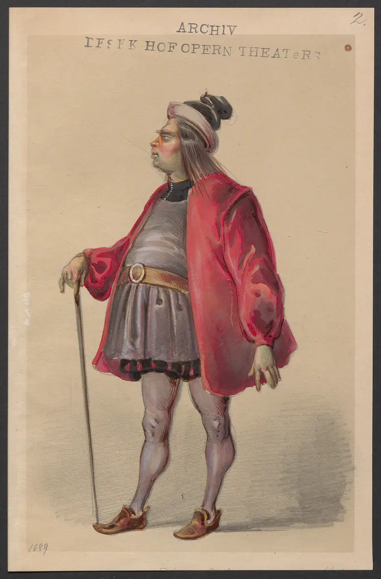 Joconde, oder Die Abenteuerer, Originaltitel: Joconde ou Les Coureurs d’aventures, Titel der Serie: Figurinen des k.k. Hofoperntheaters