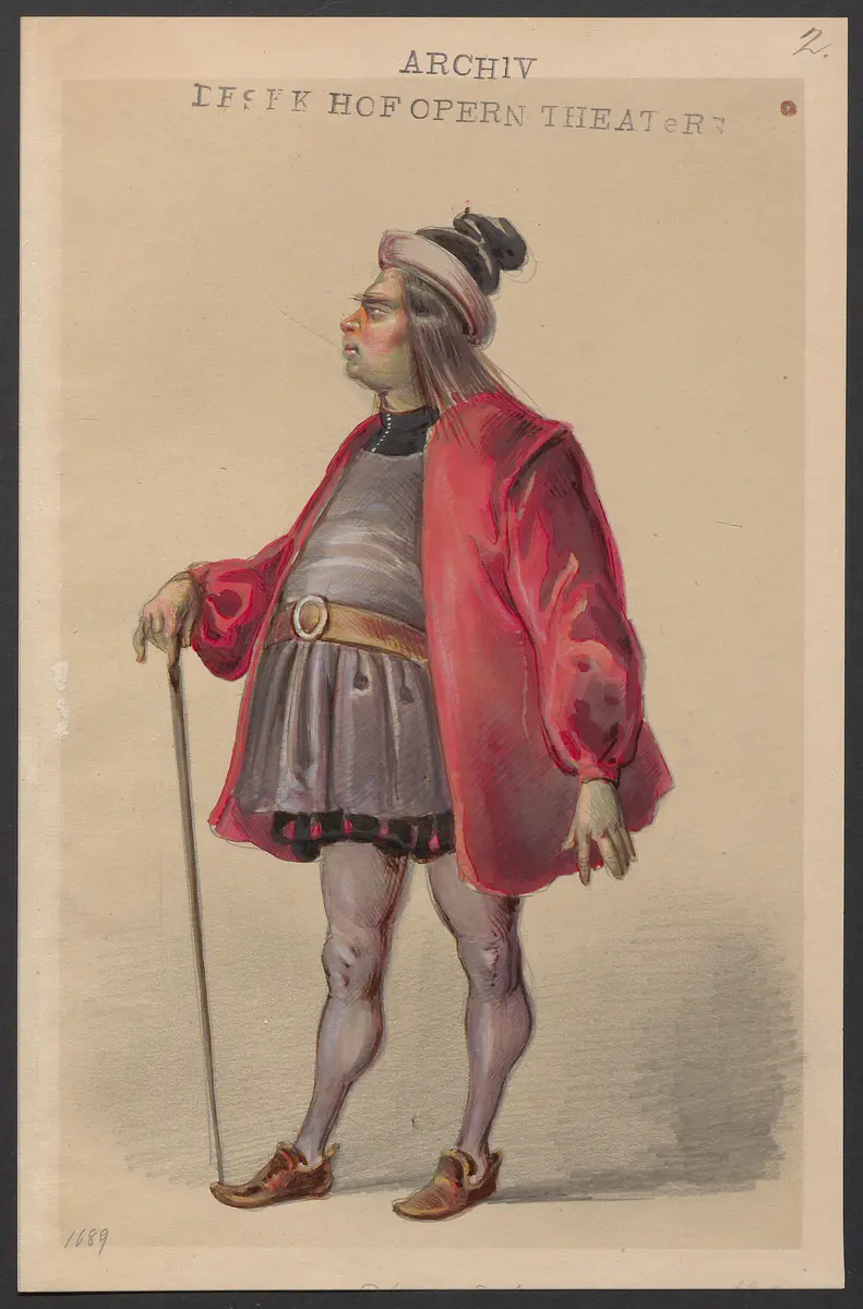 Joconde, oder Die Abenteuerer, Originaltitel: Joconde ou Les Coureurs d’aventures, Titel der Serie: Figurinen des k.k. Hofoperntheaters