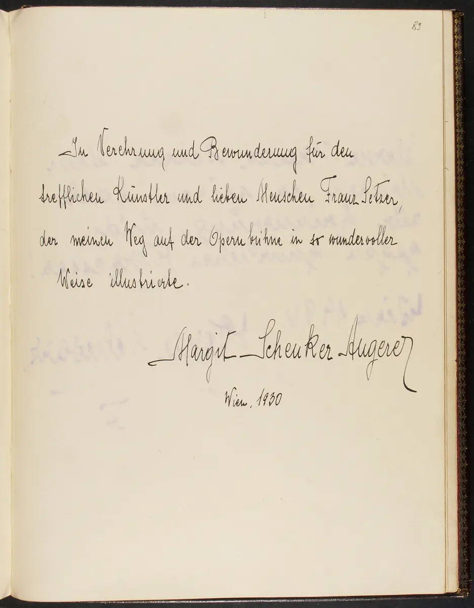 Gästebuch. Atelier Franz-Xaver Setzer, Wien