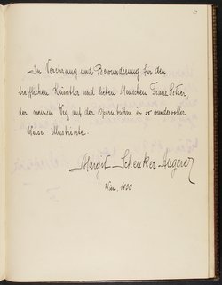 Gästebuch. Atelier Franz-Xaver Setzer, Wien