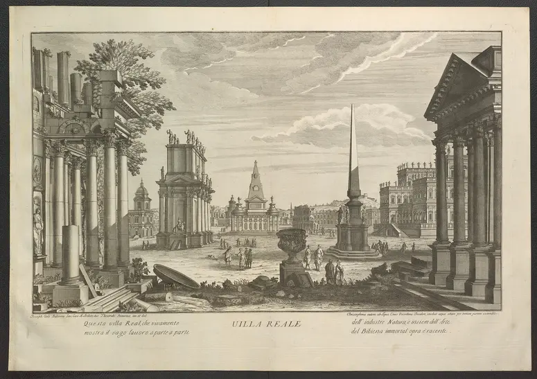Sei disegni che rappresentano [...], Titel in Vorlageform: Uilla reale