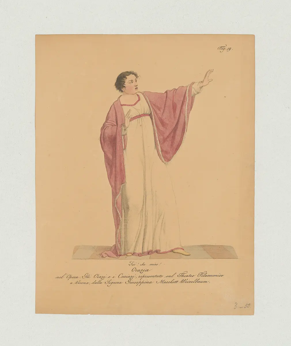 Josephine Marchetti-Weixelbaum, Name der Zeitschrift: Münchner Theater-Journal, Verweis auf Stücktitel: Gli Orazi e i Curiazi