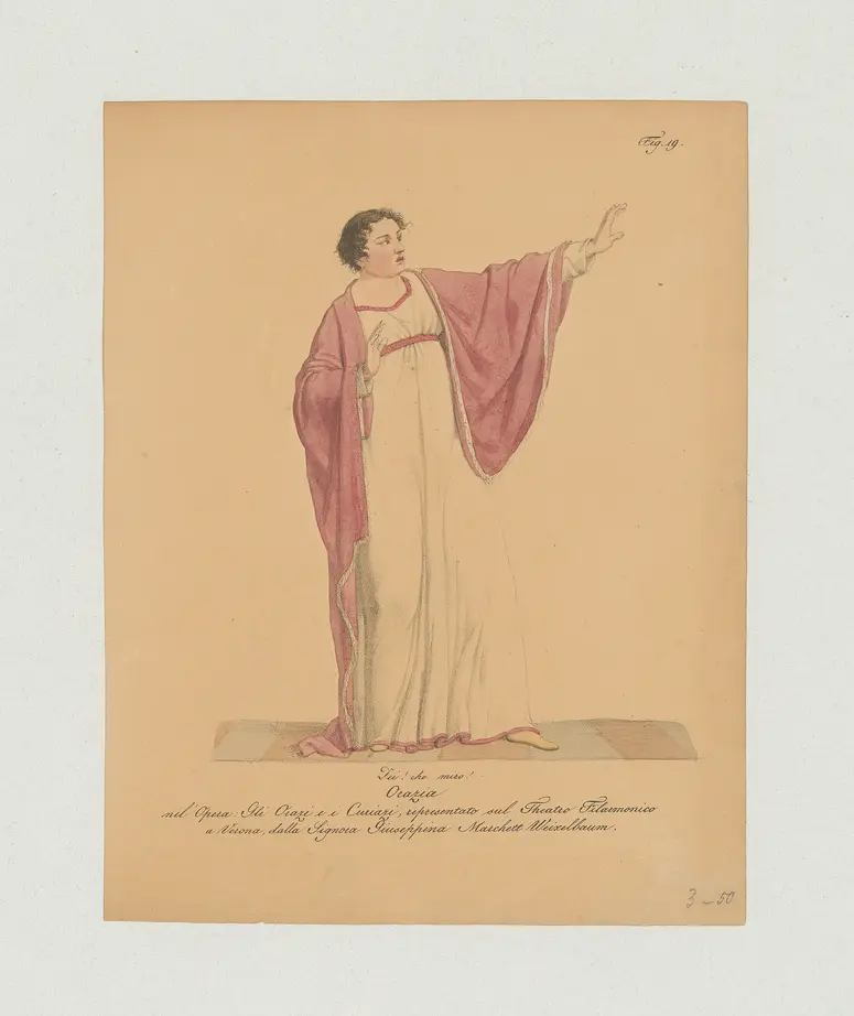 Josephine Marchetti-Weixelbaum, Name der Zeitschrift: Münchner Theater-Journal, Verweis auf Stücktitel: Gli Orazi e i Curiazi