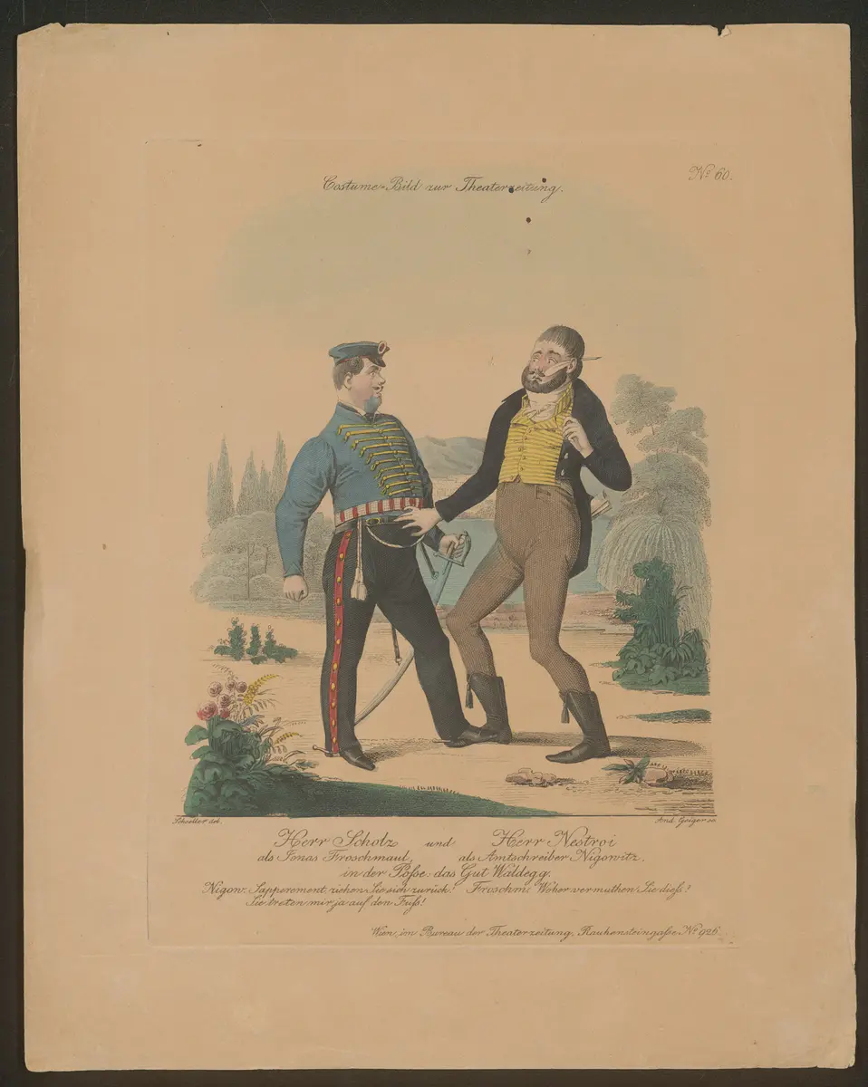 Das Gut Waldegg, Titel der Serie: Costume-Bild, Name der Zeitschrift: Wiener Theaterzeitung