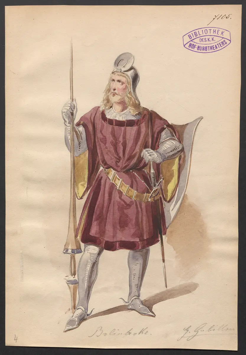 König Richard der Zweite, Originaltitel: King Richard II, Titel der Serie: Figurinen des k.k. Hof-Burgtheaters