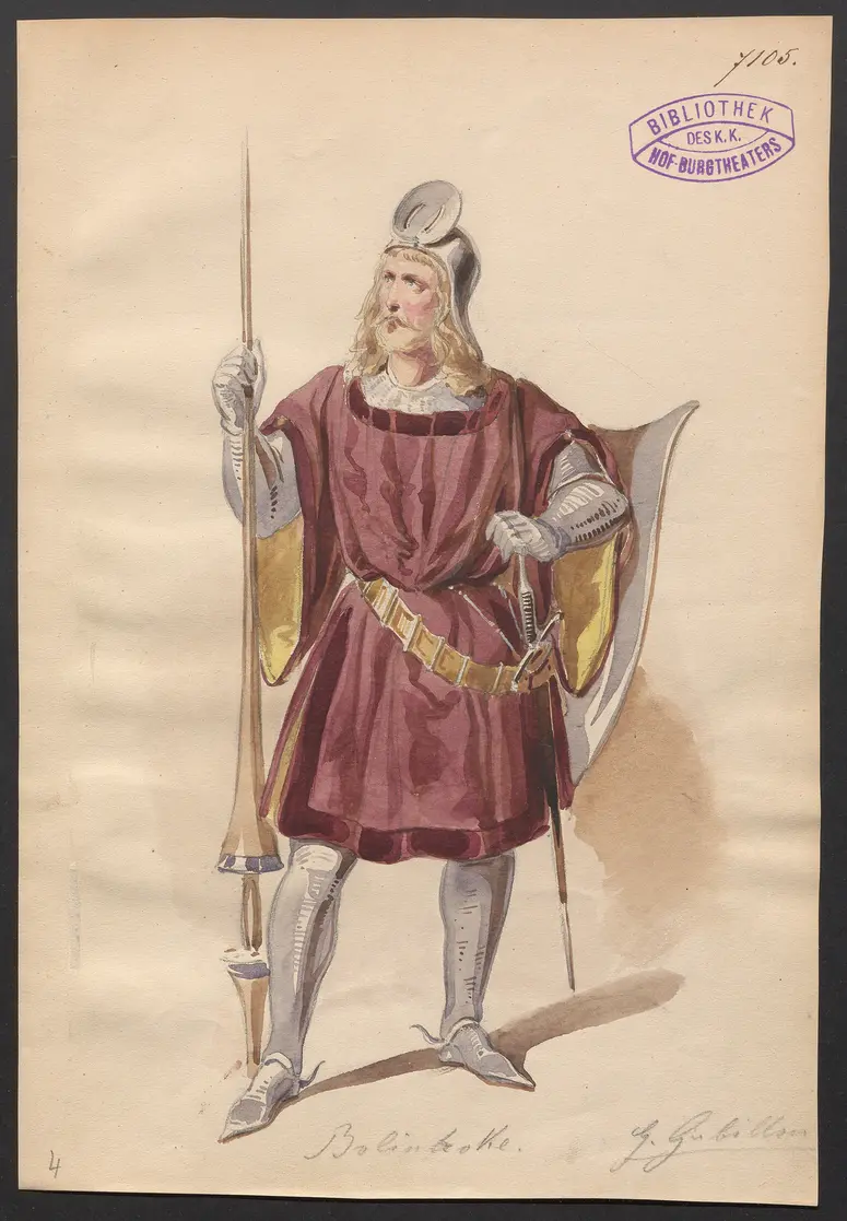 König Richard der Zweite, Originaltitel: King Richard II, Titel der Serie: Figurinen des k.k. Hof-Burgtheaters