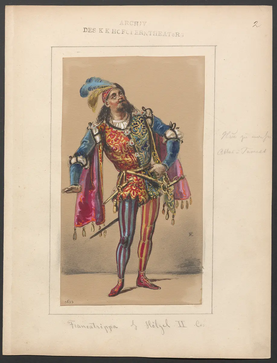 Königin Topas, Originaltitel: La reine Topaze, Titel der Serie: Figurinen des k.k. Hofoperntheaters