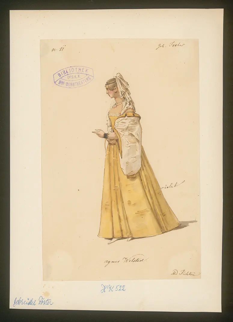 Gebrüder Foster, oder Das Glück mit seinen Launen, Titel der Serie: Figurinen des k.k. Hof-Burgtheaters