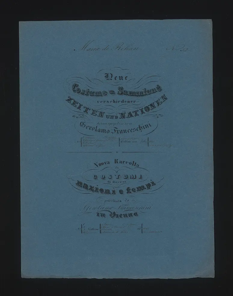 Maria di Rohan, Titel der Serie: Neue Costume-Sammlung verschiedener Zeiten und Nationen