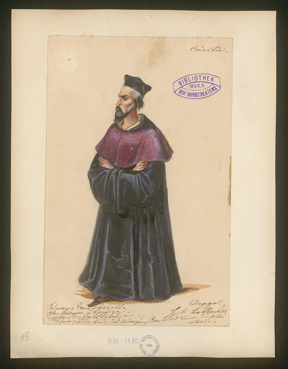 Cäcilia von Albano, Titel der Serie: Figurinen des k.k. Hof-Burgtheaters