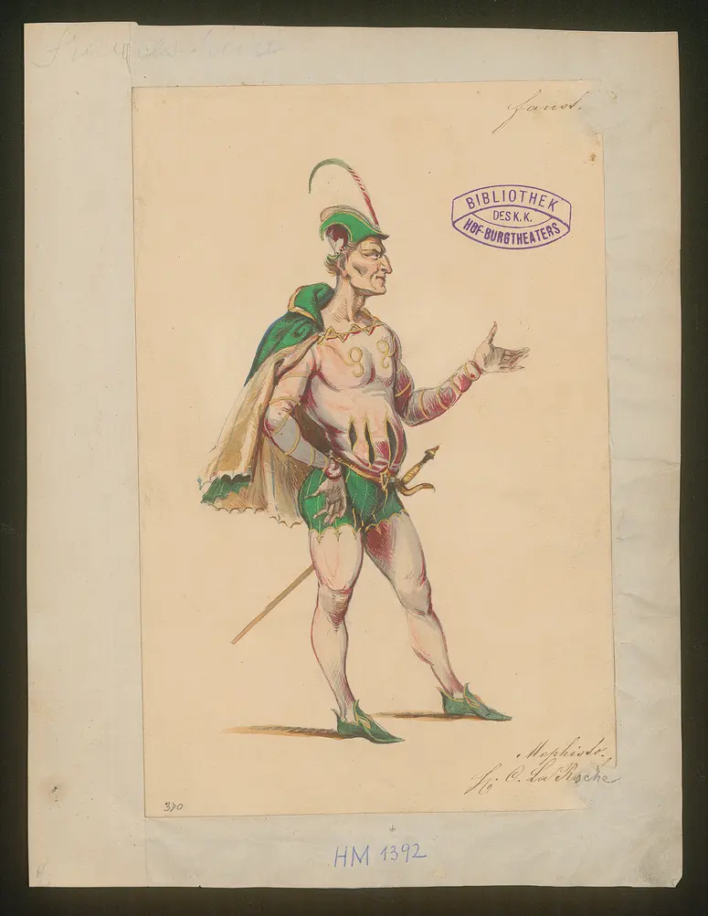 Faust 1. Teil, Suchtitel: Faust I, Titel der Serie: Figurinen des k.k. Hof-Burgtheaters