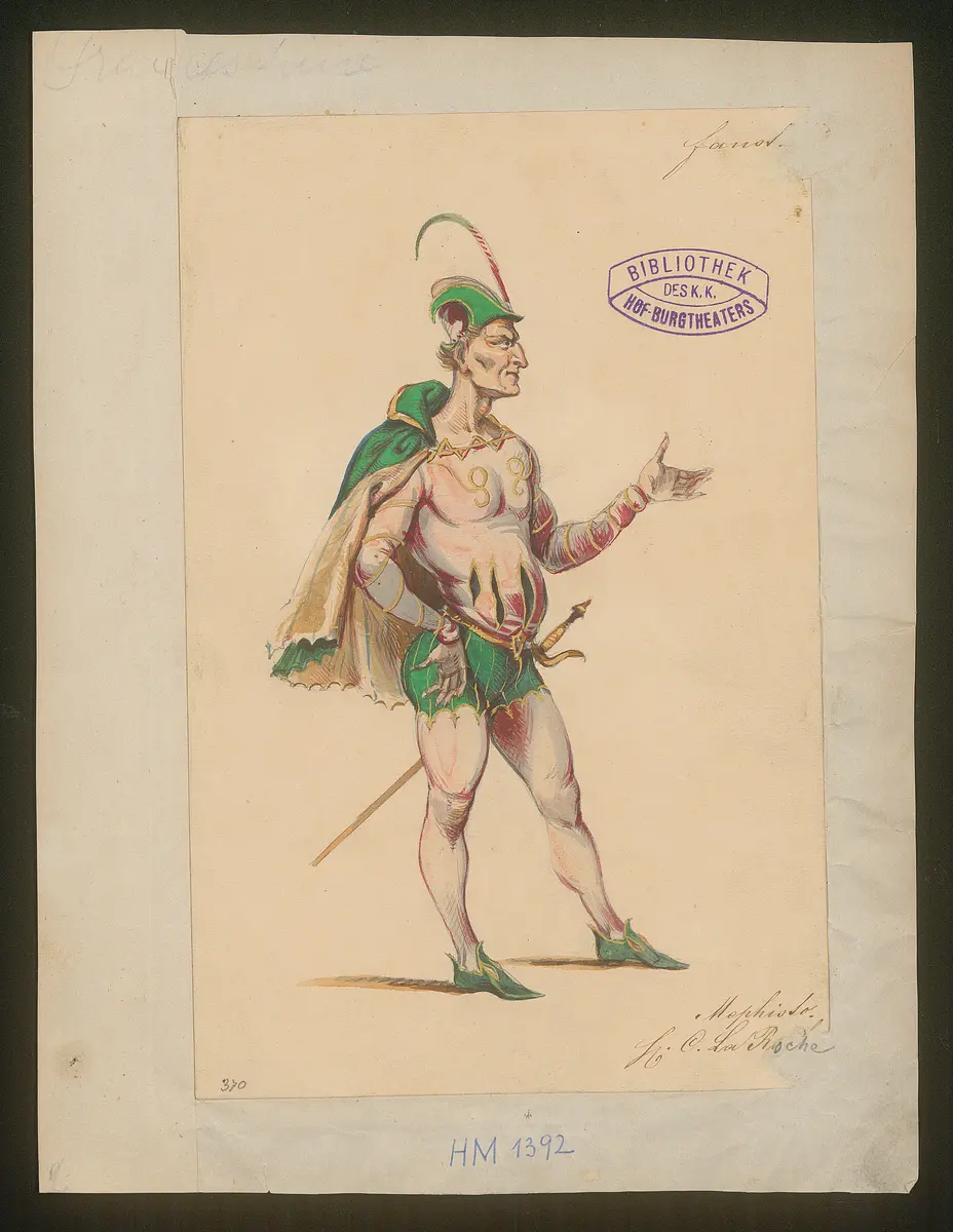 Faust 1. Teil, Suchtitel: Faust I, Titel der Serie: Figurinen des k.k. Hof-Burgtheaters