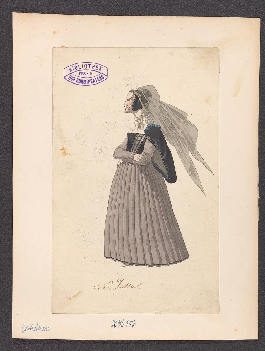 Die Zeitalter, Alternativtitel: Die Zeiträume, Titel der Serie: Figurinen des k.k. Hof-Burgtheaters