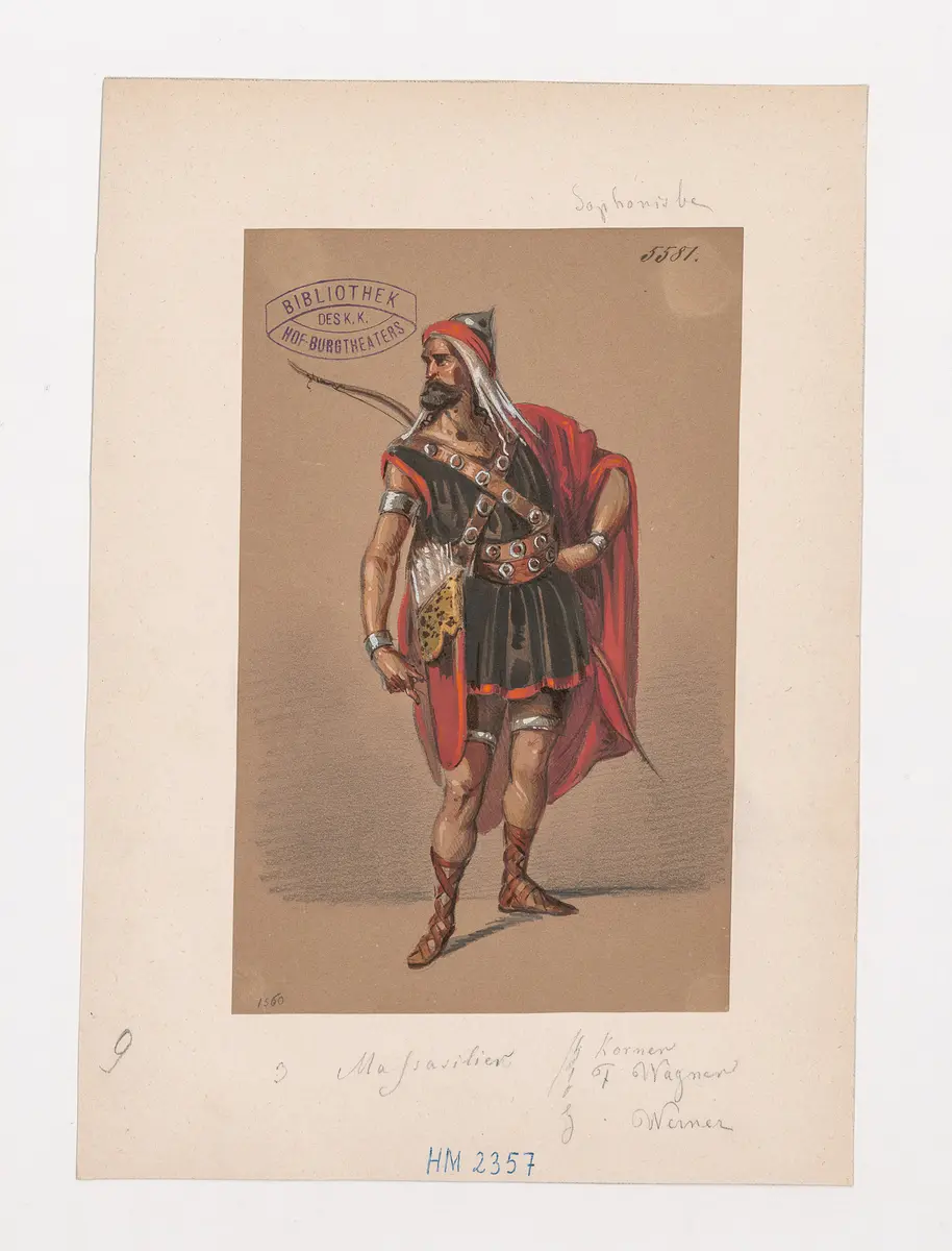 Sophonisbe, Titel der Serie: Figurinen des k.k. Hof-Burgtheaters