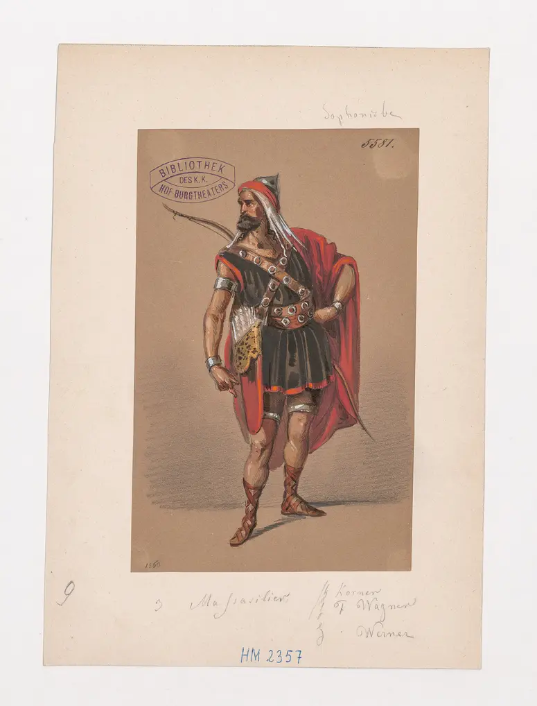 Sophonisbe, Titel der Serie: Figurinen des k.k. Hof-Burgtheaters