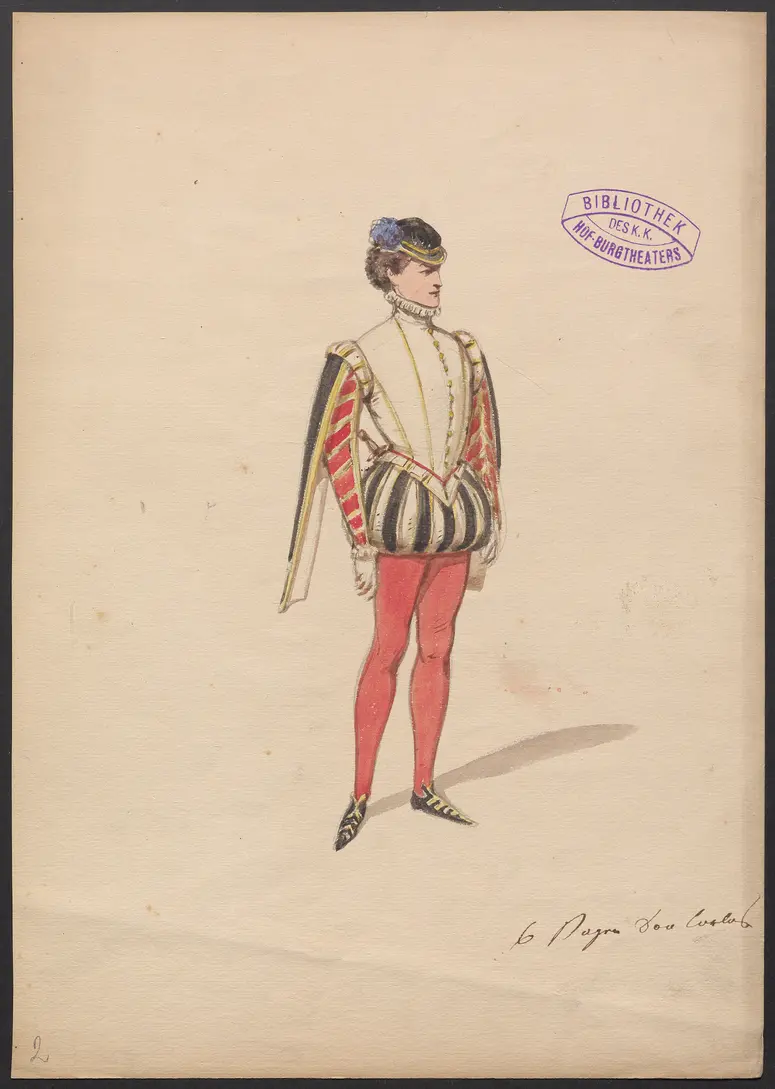 Don Carlos, Infant von Spanien, Originaltitel: Don Karlos, Infant von Spanien, Titel der Serie: Figurinen des k.k. Hof-Burgtheaters