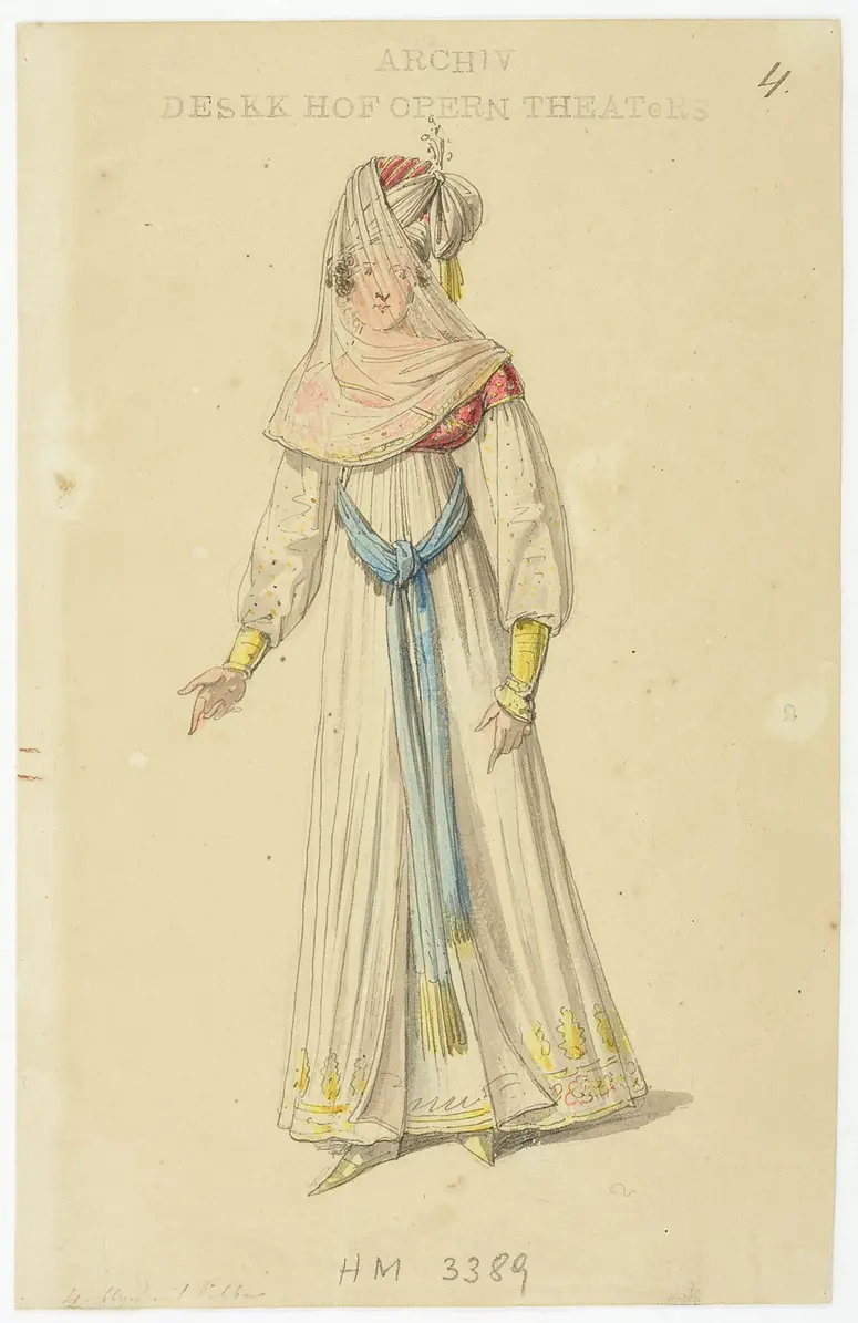 Richard und Zoraide, Originaltitel: Ricciardo e Zoraide, Titel der Serie: Figurinen des k.k. Hofoperntheaters