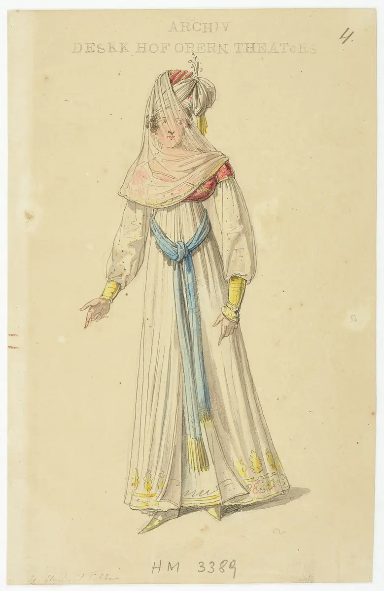 Richard und Zoraide, Originaltitel: Ricciardo e Zoraide, Titel der Serie: Figurinen des k.k. Hofoperntheaters