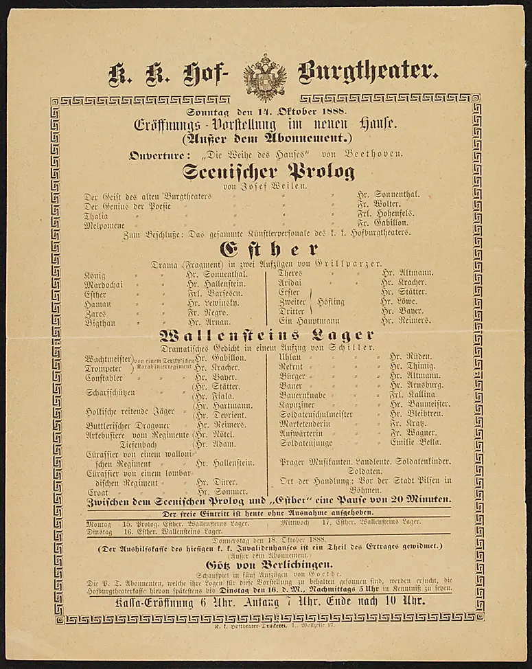 Esther, Wallensteins Lager