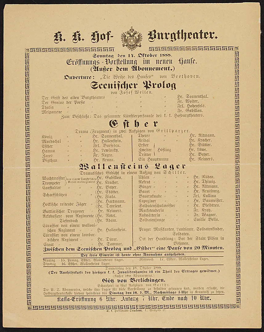 Esther, Wallensteins Lager