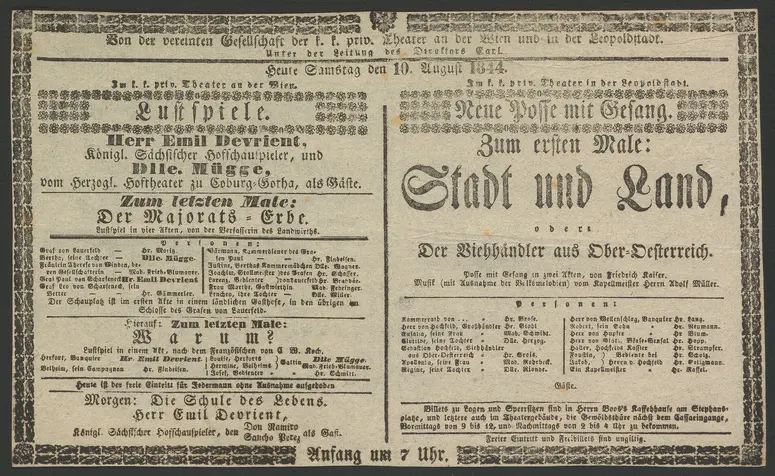 Der Majorats-Erbe, Warum?, Stadt und Land, oder Der Viehhändler aus Ober-Österreich