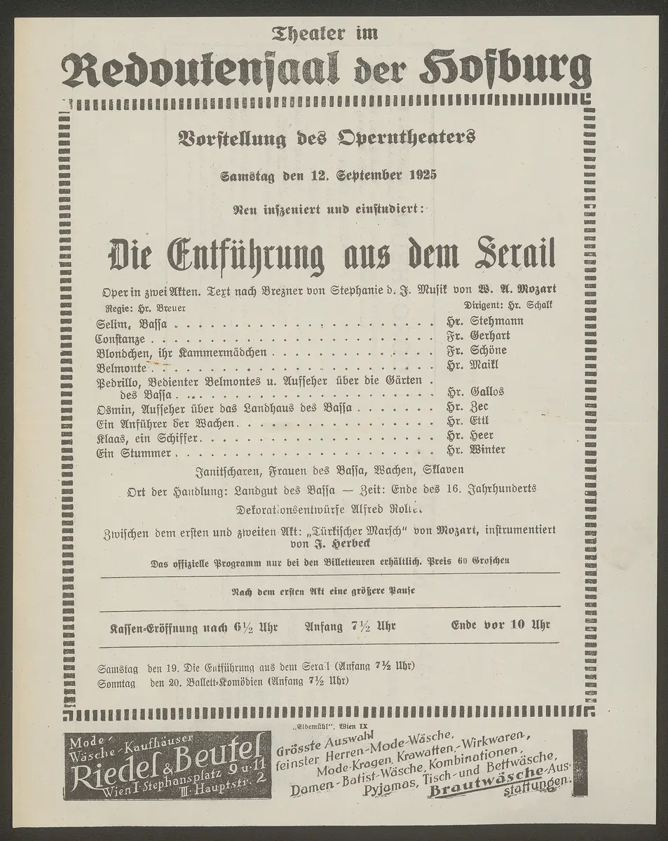 Die Entführung aus dem Serail