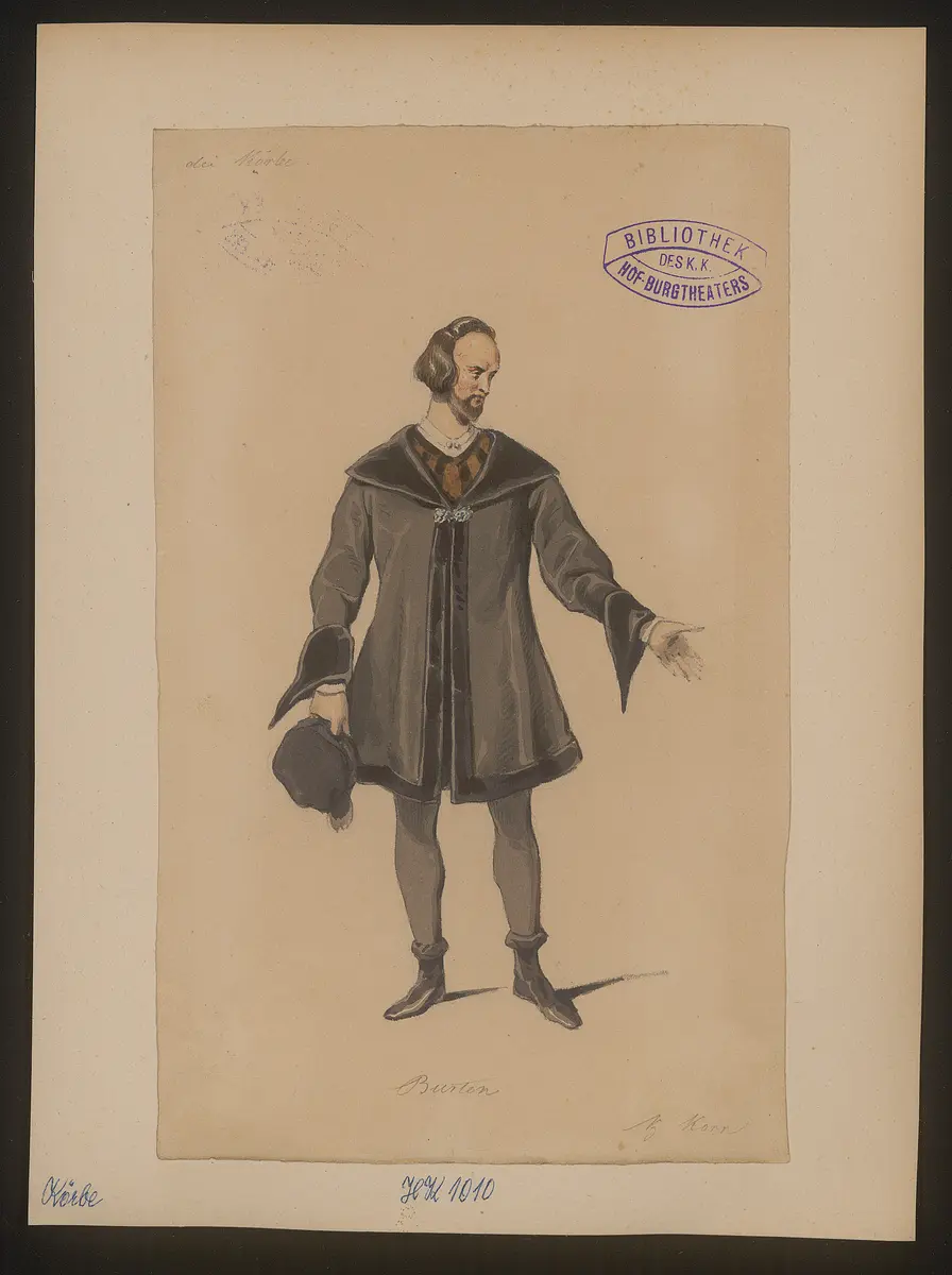 Die Körbe, Titel der Serie: Figurinen des k.k. Hof-Burgtheaters