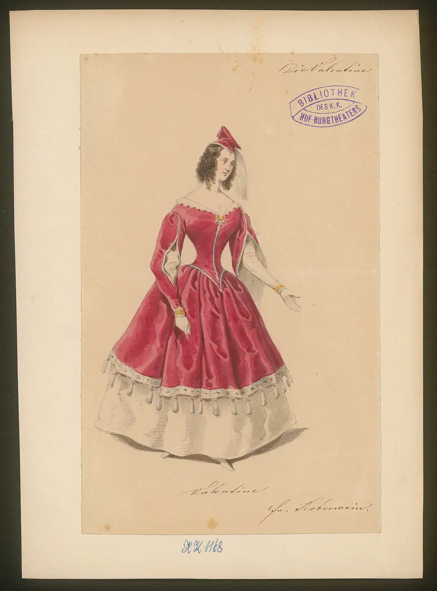 Die Valentine, Titel der Serie: Figurinen des k.k. Hof-Burgtheaters