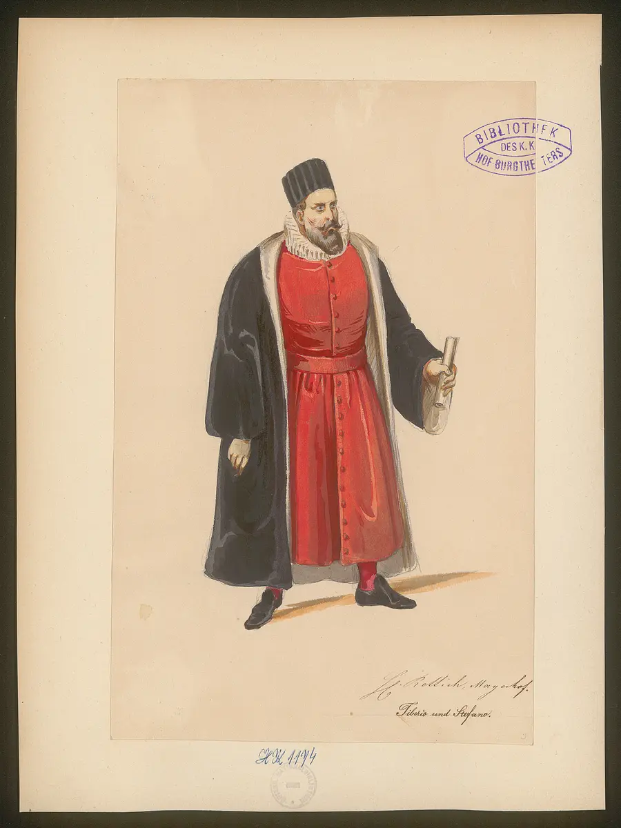 Ludovico, Originaltitel: The Duke of Milan, Titel der Serie: Figurinen des k.k. Hof-Burgtheaters