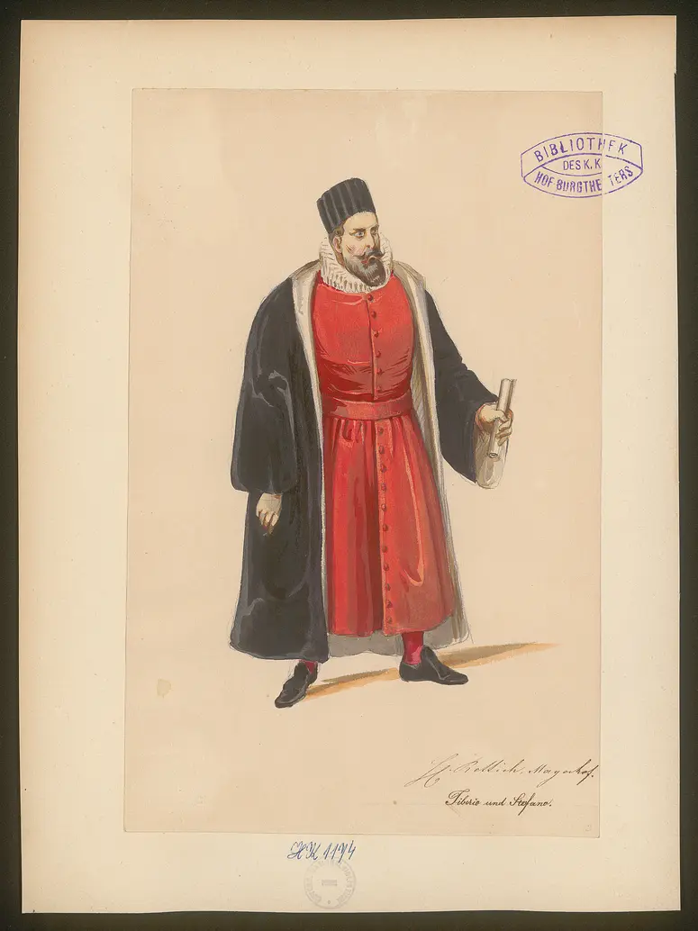 Ludovico, Originaltitel: The Duke of Milan, Titel der Serie: Figurinen des k.k. Hof-Burgtheaters