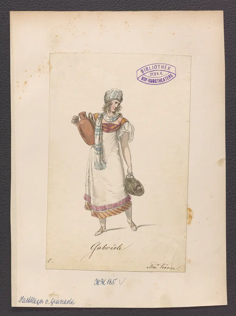 Das Nachtlager in Granada, Titel der Serie: Figurinen des k.k. Hof-Burgtheaters