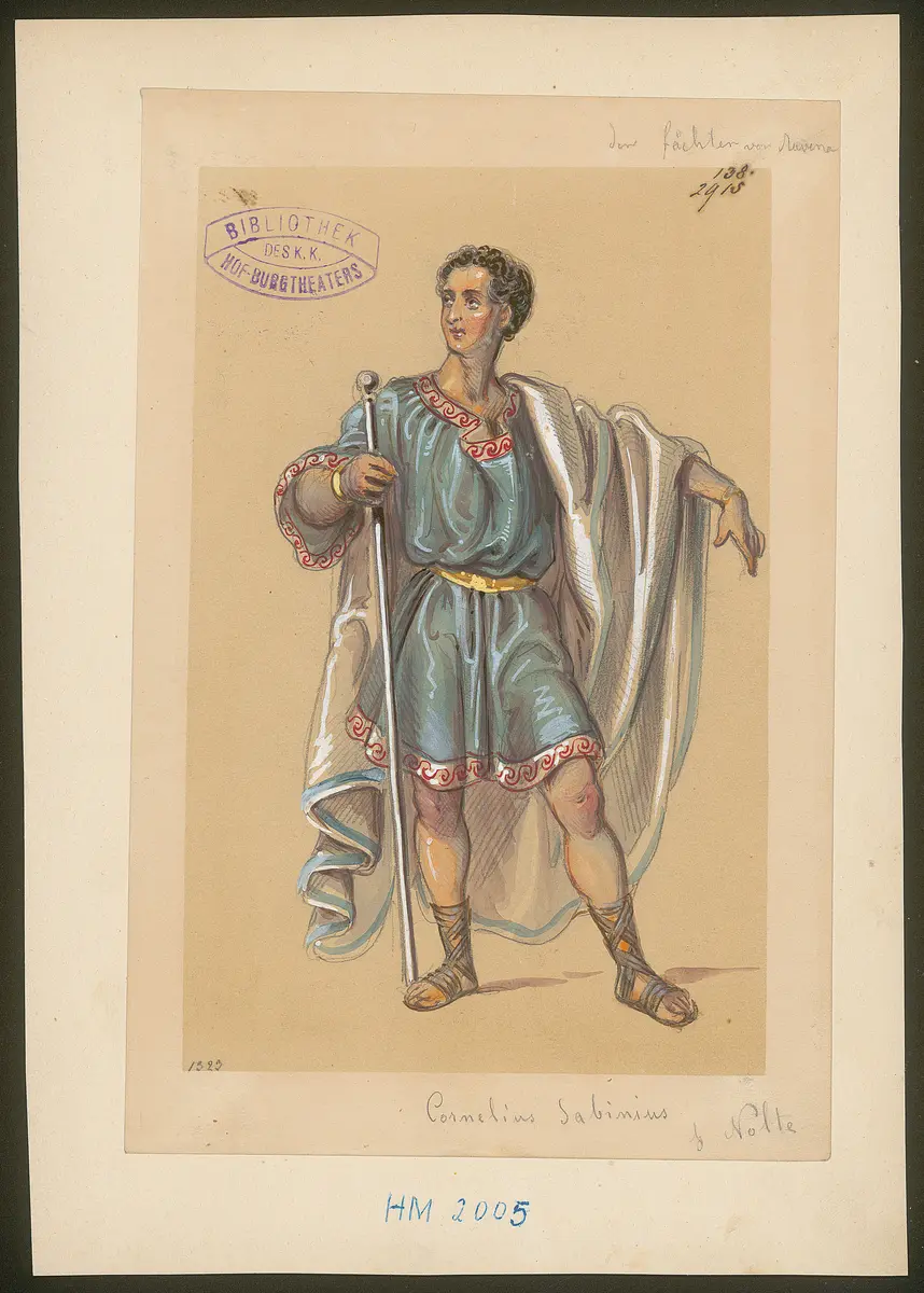 Der Fechter von Ravenna, Titel der Serie: Figurinen des k.k. Hof-Burgtheaters
