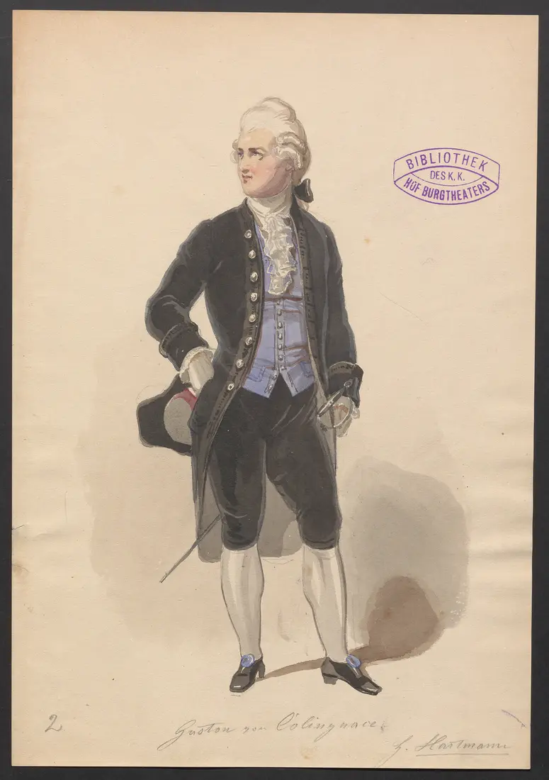 Revanche, Titel der Serie: Figurinen des k.k. Hof-Burgtheaters
