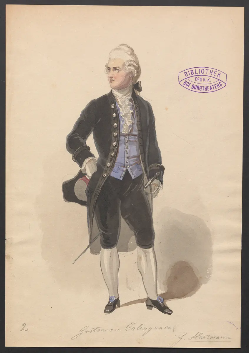 Revanche, Titel der Serie: Figurinen des k.k. Hof-Burgtheaters