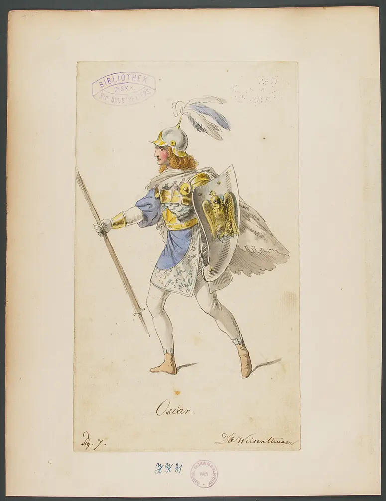 König Yngurd, Titel der Serie: Figurinen des k.k. Hof-Burgtheaters