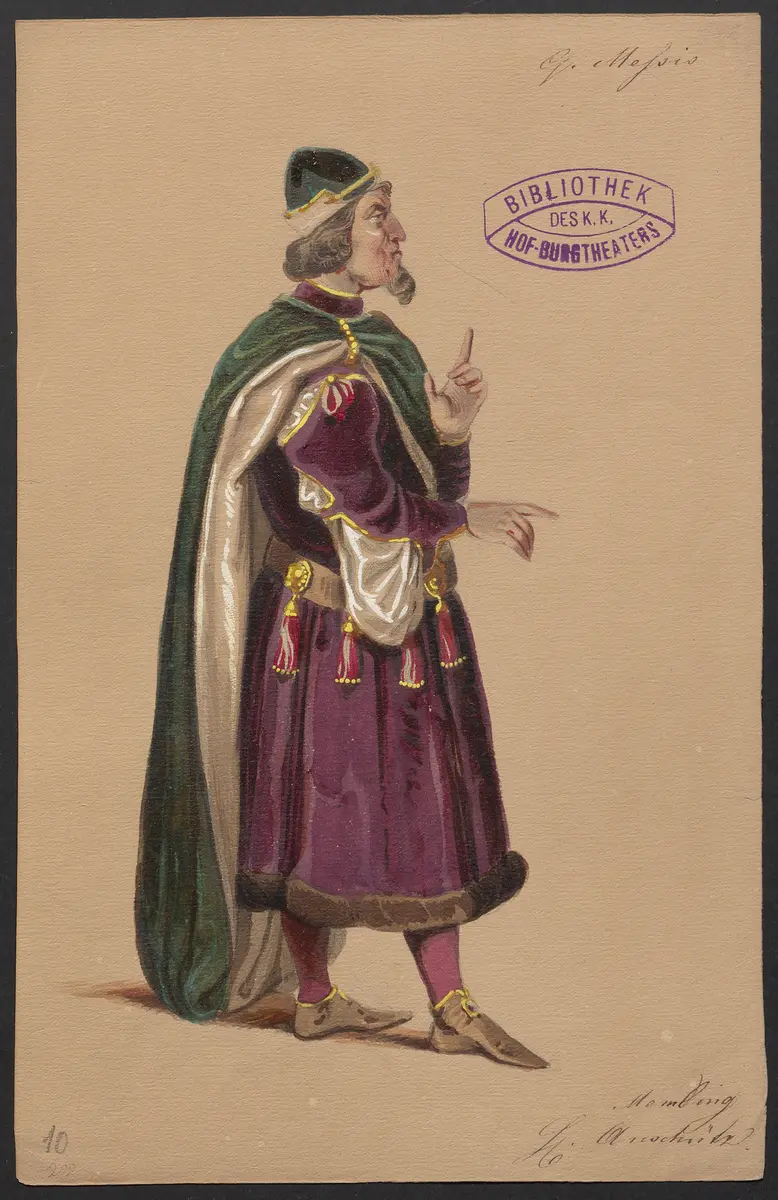 Quentin Messis, Titel der Serie: Figurinen des k.k. Hof-Burgtheaters