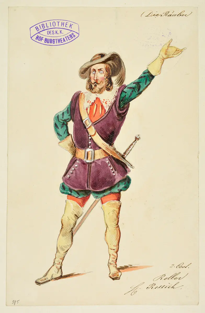 Die Räuber, Titel der Serie: Figurinen des k.k. Hof-Burgtheaters