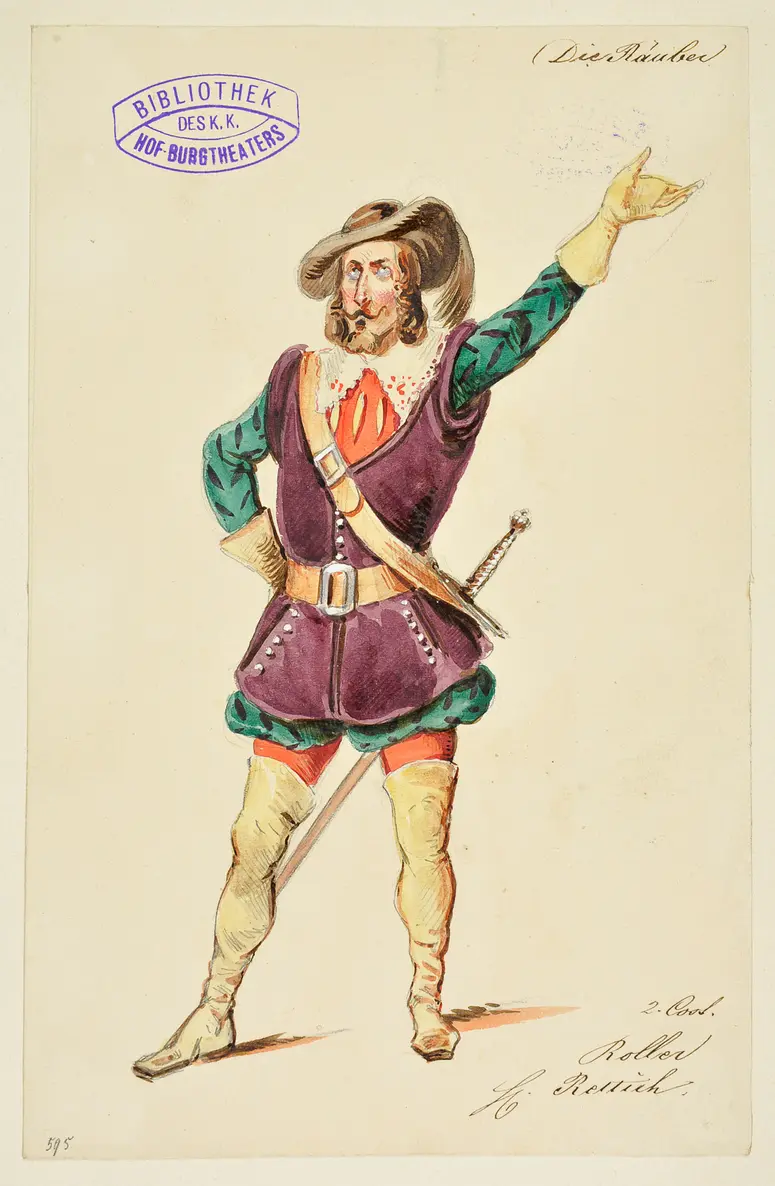 Die Räuber, Titel der Serie: Figurinen des k.k. Hof-Burgtheaters